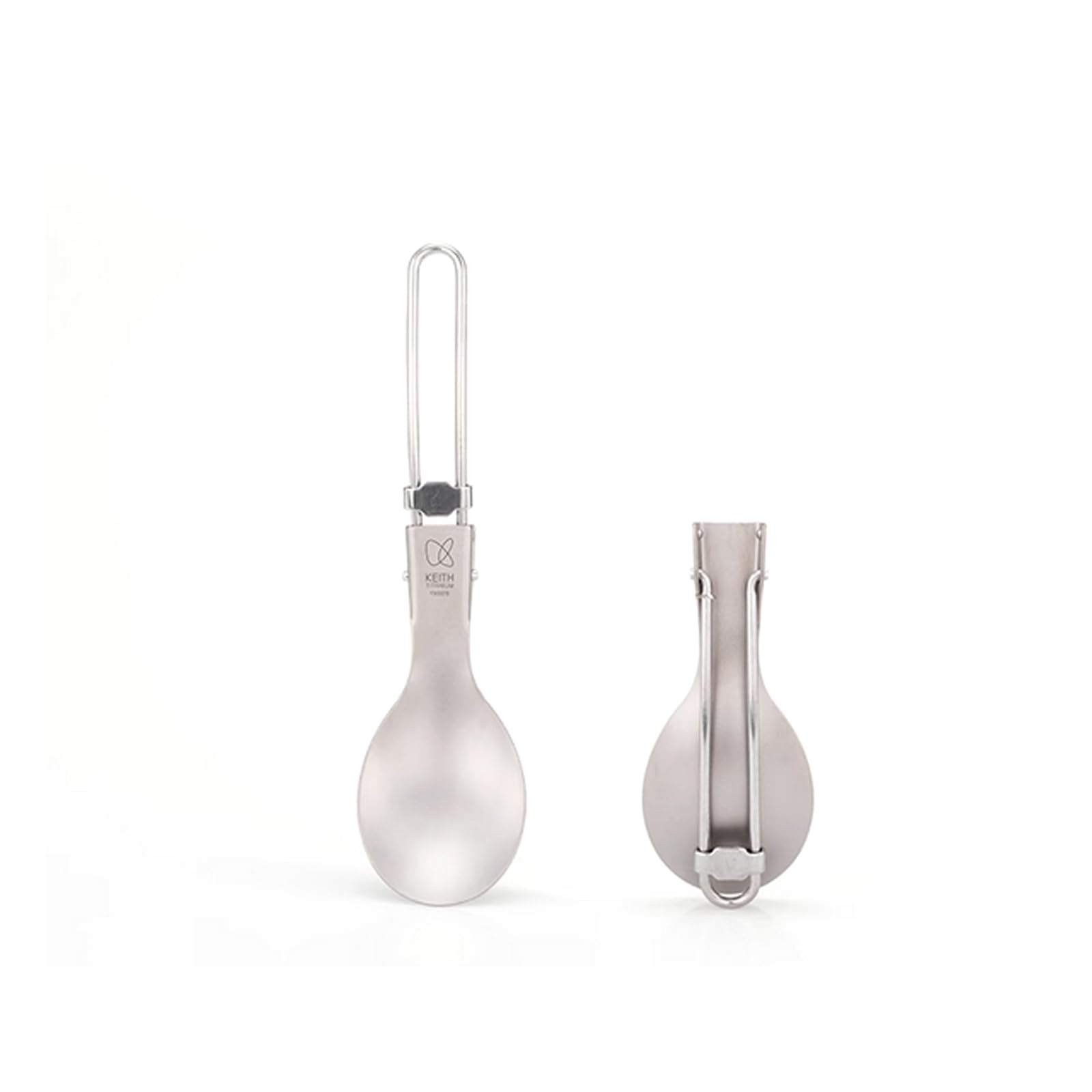KEITH Titanium Folding Spoon Outdoor Camping Tableware Titanium Cutlery