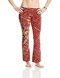 Sew It Seams Tie Dye Women's Yoga Pants X-Large Burgundy with Violet/Nut