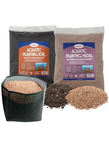 The Pond Guy Planting Bag & Soil Kit for Outdoor Water Gardens, Aquatic Flower Supplies, Pot & Grow Lily, Lotus & Bog Plants, Large Plant Bag & Soil
