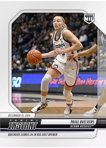 2024 Panini Instant P. Bueckers #PBB Bueckers Scores in Big East Opener -12/15/24-Basketball- Each Stamped 1 of 1149 on back. UCONN Huskies Card Shipped in New Protective Screwdown Holder.