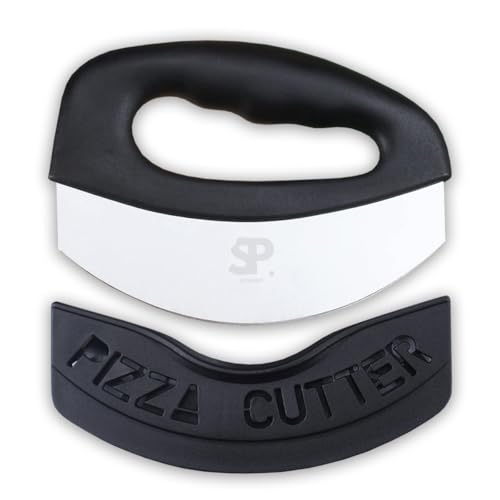 Comparison: Best Knife For Chopping Herbs 10 Stainless Steel Mezzaluna Salad Chopper Knife – Double Blade Herb Mincer with Protective Cover and Ergonomic Handles for Chopping Herbs, Vegetables, and Salad