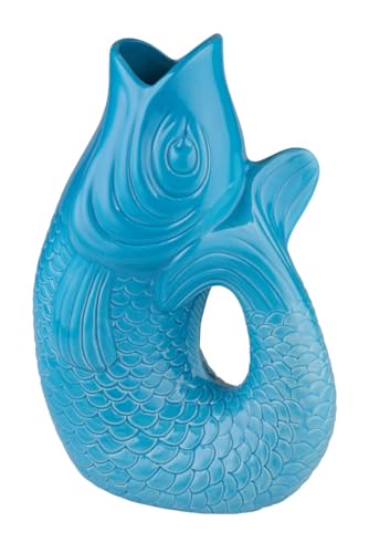 Gift Company - Monsieur Carafon - Vase/Blumenvase - Steingut - Lagoon/Blau...