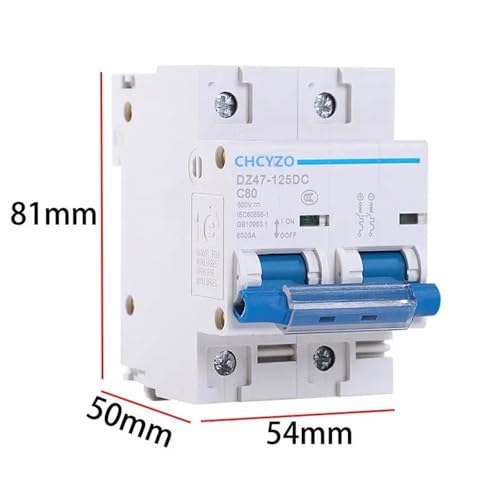Disyuntor solar fotovoltaico 2P DC500V 100A CC magnetotérmico 3