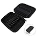 for EVA Dart Case for Steel Tip and Soft Tip Darts with 6 Dart Holder, Shafts, Flights and Tips Storage Organizer, Portable Travel Carry Bag with Hand Strap in Black