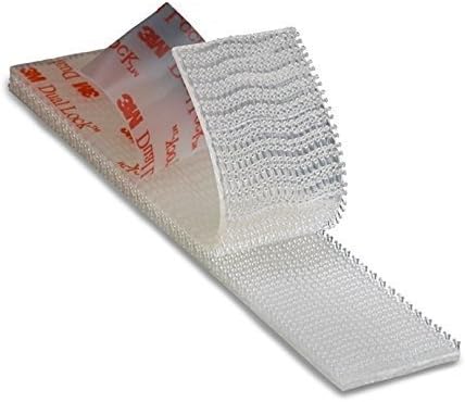 Dual Lock Replacement E-ZPass Mounting Strips, Clear, .5 Inch x 1 Ft Roll - Cut Down to Your Preferred Size by Toll Tape