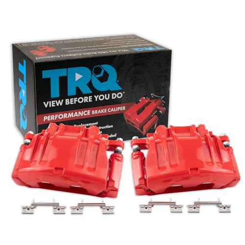 Image of TRQ Performance Front Left and Right Brake Caliper Set Compatible with 05-11 Chrysler 300 with Dual Piston Calipers without Brembo 06-11 Dodge Charger with Dual Piston Calipers without Brembo