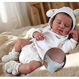 Zero Pam Bebe Reborn Silicona Cuerpo Completo, 50CM Muñecas Bebe Reborn Niña, bebé Reborn Silicona, Recién Nacido Dormido Silicoña Cuerpo Completo, Vinilo Cuerpo muñecas para niñas (Retro)