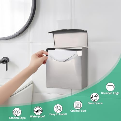 Ivonney TAMPON DISPOSAL BIN Stainless Steel Feminine Hygiene Disposal Container, Commercial Sanitary Products Waste Receptacles thumb #2