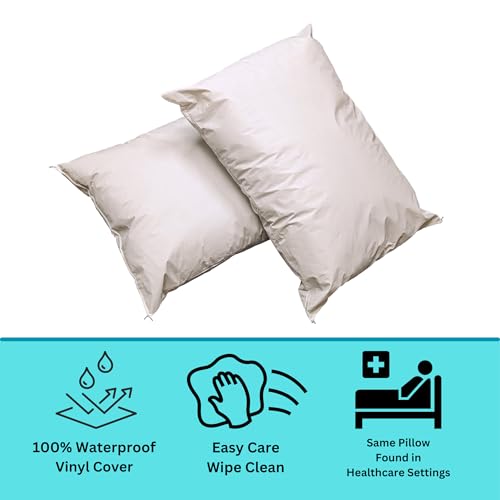 Marquis Mills 87111NC400-2PK 2 Pack Medicheck White Vinyl Covered Bed Pillows thumb #2