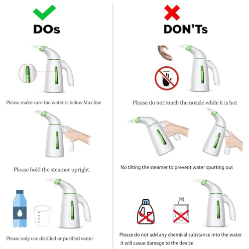 Image of OGHom Steamer for Clothes, Portable Handheld Clothing Garment Steamer, 240ml Large Capacity 700W Travel Steam Iron 30 Second Fast Heat Up (Pale Green)