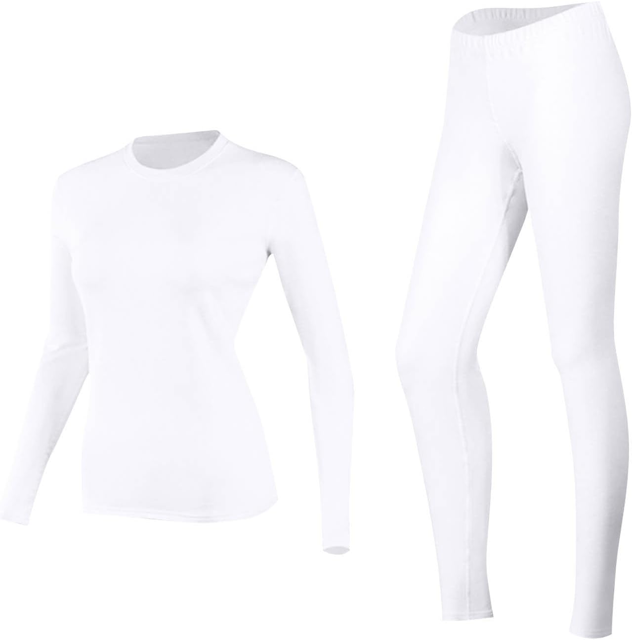 FZYLQY Thermal Underwear for Women Fleece Lined Base Layer Top Bottom Set Plush Warm Winter Long Johns for Cold Weather