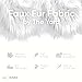 EOVEA Shaggy Faux Fur Fabric by The Yard – 60” Wide | Fluffy, Soft Fake Fur Material for Sewing, Crafts, Costumes, Upholstery & Home Decor | Long Pile Plush Fabric(White,Half Yard)