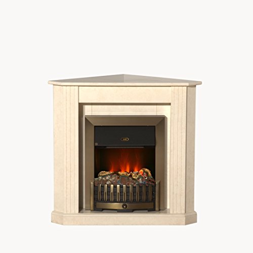 Eckkamin Elektro, elektrischer Eckkamin (Heizlüfter, Farbige...