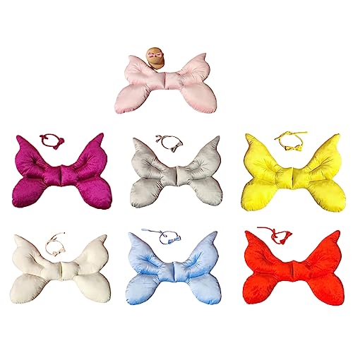 Newborn Photography Props Baby Butterfly-Shape Posing Pillow with Headband Kid Photo Studio Positioner Infant Gift