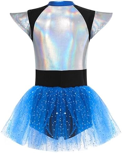 Alvivi Ensemble De Danse Jazz Métallique Enfant Fille Costume