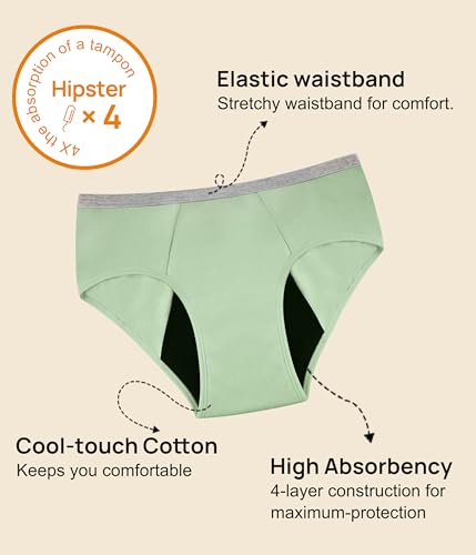 Period Underwear For Women Teens Girls, Leak-Proof, Cotton Heavy Flow, Washable Reusable Menstrual Panties 3 Pack2
