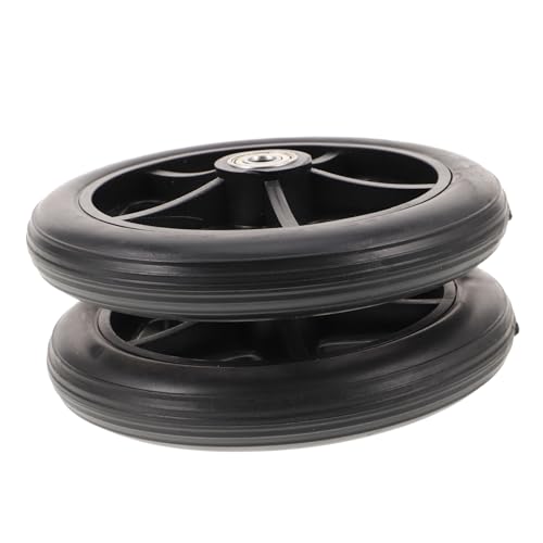 Beaupretty 2Pcs Wheelchair Replacement Front Wheels with Bearings Durable and Silent Wheel Parts for Wheelchair Supplies Easy to Install and Reliable Performance