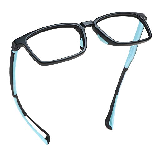 Image of LifeArt Kid Blue Light Blocking Glasses, Filter 85% of Harmful Blue Light, Anti Eyestrain and Blurry, Computer Glasses, Cut UV400 Anti Glare(Blue)