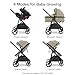 Gromast 3-in-1 Baby Stroller, Convertible Stroller for Newborn Infant Toddler with Reversible Seat, UPF 50+ Canopy & Cup Holder - Khaki