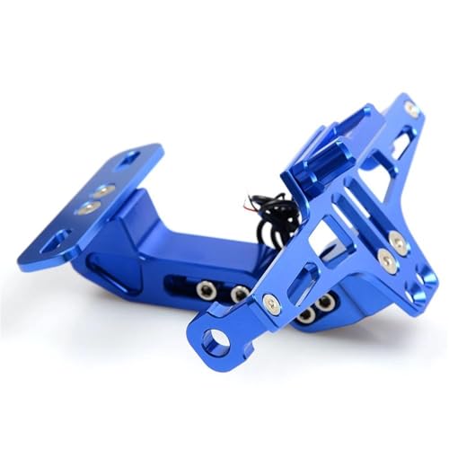 BTCTLPLMKK For CB600F Hornet CBR600F CBF600SA MT09 バイク用リアナンバープレートホルダーブラケット バイク用 ナンバープレートステー(青い)
