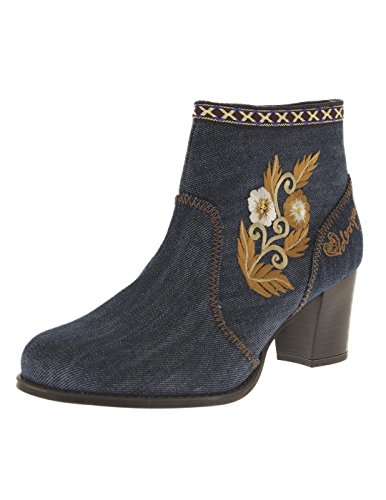 Stivaletto Desigual Cris Exotic Blu Denim 36 Blue