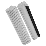 Gatuida 3 Piezas Cabezal de Esponja para Fregona Recambio con Alta Absorción de Agua y Diseño Rodante para Limpieza de Fácil de Sustituir Color Gris