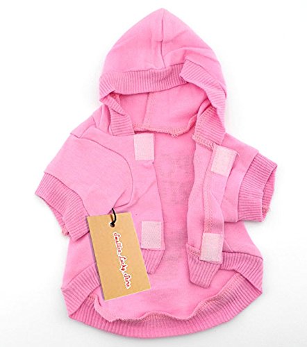 Smalllee_Lucky_Store Pink Hoodie Hooded Christmas T Tee Shirt Small Dog Christmas Clothes Costume - Spoiled Princess S #TOP1