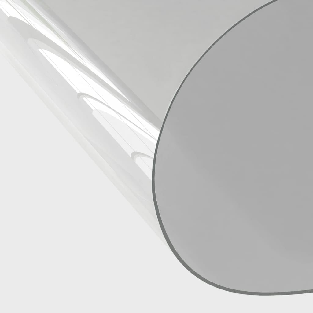 Tischfolie Rolle Transparent 0,9x15 m PVC 1,6 mm Dicke Kratzfest Wasserdicht Abwaschbar Tischdecke Schutzfolie für Tischdeko und Schreibtischunterlage