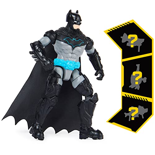 Dc Comics Batman 4-Inch Bat-Tech Batman And King Shark Action Figures With 6 Mystery Accessories, For Kids Aged 3 And Up #TOP2