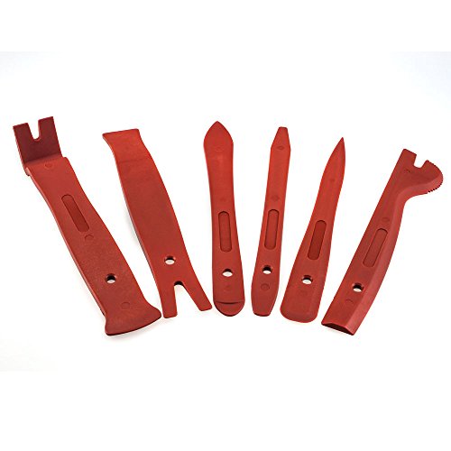 SAXOBUY - Juego de molduras universales para Montaje de Coche (6 Piezas), Color Rojo