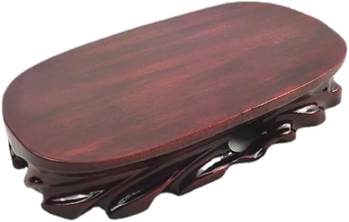 17.5cm Solidwood Carving Peculiar Stone Ornaments Base Flower Pot Bracket