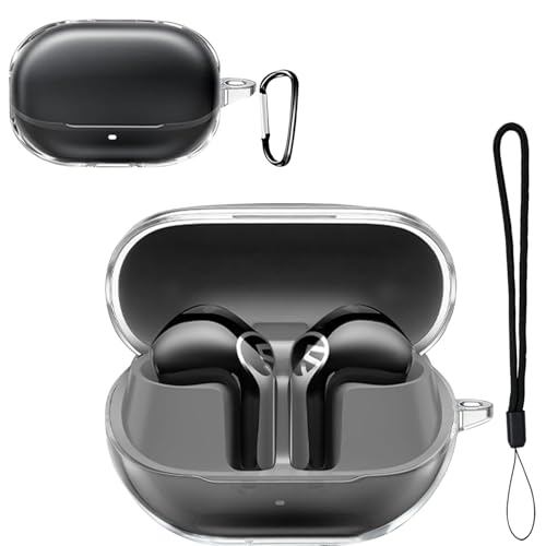 �P�[�X For SOUNDPEATS(�T�E���h�s�[�c) Air6 HS �p �P�[�X �J�o�[�yJYJEIJEI�z���s �y�� �ی�J�o�[ �L�Y�h�~ �ϏՌ� �h�� �h�o ���[ �S�ʕی� �[�d�֗�(�N���A)