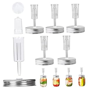 Muzrunq Fermentationsdeckel Kit mit 6 Luftschleusen