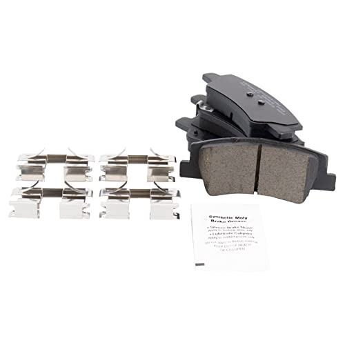 Image of TRQ Performance Rear Brake Pad and Rotor Set Ceramic Coated Compatible with 2020-2021 Hyundai Sonata 2021 Kia K5