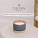 Calyan Wax Co. Charcoal & Sandalwood 3 Wick Scented Candle - 30 Hour Burn - Luxury 3 Wick Soy Candles - Non Toxic Soy Wax Candles - Long Lasting Large Ceramic Jar Candle for Home - 8oz