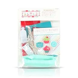 Kimberbell Sweetheart Street Embellishment Kit – Coordinating Supplies for 16" x 38" Valentine Bench Pillow – Includes Buttons, Vinyl, and Decorative Details for 5x7 Hoop Embroidery