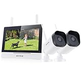 ANNKE Überwachungskamera Set mit Monitor, 5MP 4CH 7' Zoll Touchscreen NVR Bildschrim mit 2pcs 3MP WiFi Kamera, 2-Wege-Audio, Personenerkennung, 30m Nachtsicht, App&Mail Alarm,Keine SD Karte