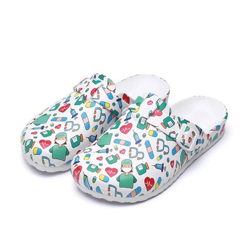 YUKTOPA Sabots de Travail Femme – Chaussures Professionnelles Légères en EVA, été Intérieur Extérieur Jardin Plage, pour Cuisine, H?pital, Jardin Médecin 40 – vue 6