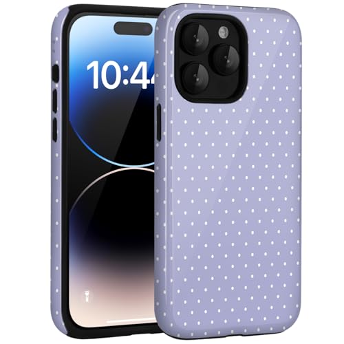 Coque iPhone 15 Pro Max antichoc résolvant les risques de rayures avec style à pois - 7
