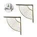 Shelf Brackets 2pcs Regalträger Metall Regalkonsole Gold Winkel Regalträger 150mm Regalwinkel Gusseisen Schwerlastkonsole Wandregal Schwerlastwinkel Mit Schrauben