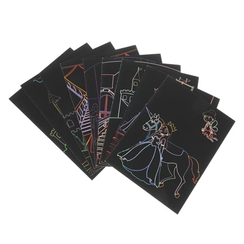 SOPOTUTU Papel para Rascar para Niñas de Hojas para Pintar y Manualidades DIY Artístico Divertido para Actividades Familiares y Escolares