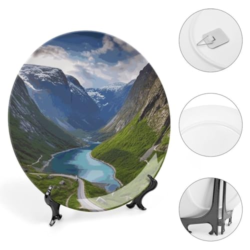 Plato decorativo de porcelana Norwegian Fjords 6 pulgadas miniatura 4