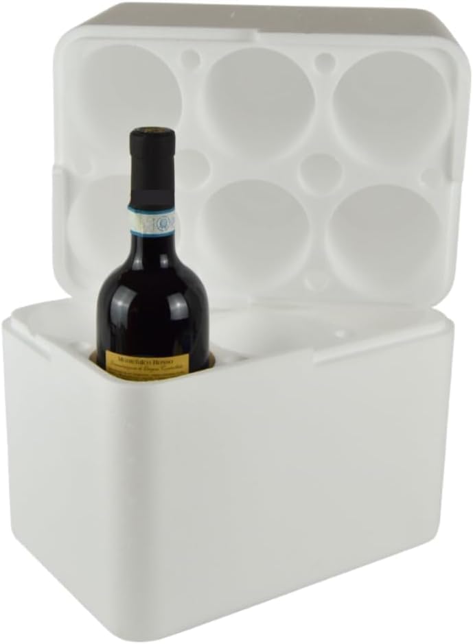 4 Confezioni Polistirolo Per Bottiglie - Scatola Da 6 Bottiglie, 350x245x380mm, Per Spedizioni - Foto 13
