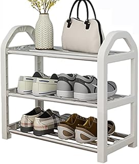 Small Shoe Rack, 3 Tier Shoe Rack, Mini Shoe Organizers, Footware Storage, Quick Assembly No Tools Required, Kids Shoe Shelf Storage Shoe Stand Organizer for Closet Entryway Hallway 42X19X43cm