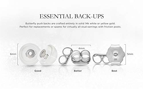 Better Butterfly Push Backs For Stud Earrings For Women In 14K White Gold By Max + Stone #TOP11