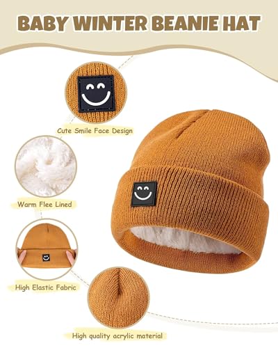 Image of Baby Beanie Mittens Scarf Set,Toddler Kids Winter Hat and Thermal Gloves Neck Warmer Set for Girls Boys