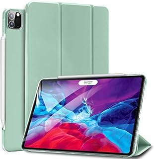 Sripns Case for iPad Pro 12.9 Inch 2020 (4th Gen), Slim Lightweight Trifold Stand Smart Case [Compatible with Pencil],Hard Back Translucent Protective Cover with Auto Wake/Sleep-Mint Green