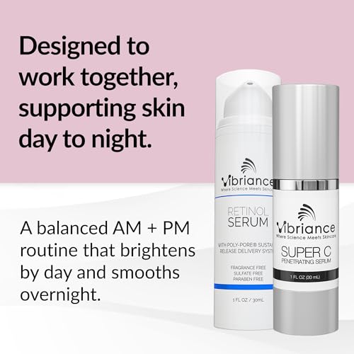 Image of Vibriance Dynamic Duo Skincare Bundle | Super C Vitamin Serum, Retinol Skin Care Set - Age-Defying Night and Day Retinol and Vitamin C Serum for Face Routine Skincare Kit (Pack of 2)