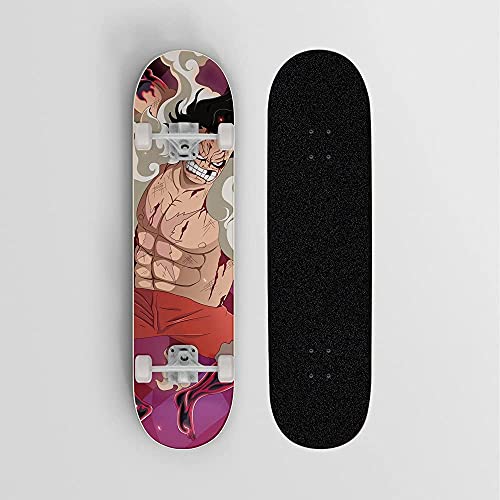 Anime Skateboard voor een stuk Aap D. Luffy Fourth Gear Big Snake Mini Cruiser- Dubbele Kick Skateboards 7 Layer Maple…