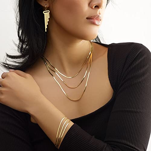 The Diamond Deal 14K Solid Yellow Gold 6.00Mm Shiny Imperial Herringbone Chain Necklace Or Bracelet For Pendants And Charms With Lobster-Claw Clasp (16" And Yellow-Gold) #TOP4